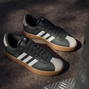 adidas unisex Muted Black & White Gum-sole Sneakers